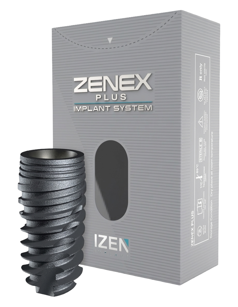 IZEN ZENEX PLUS implant system package with implant