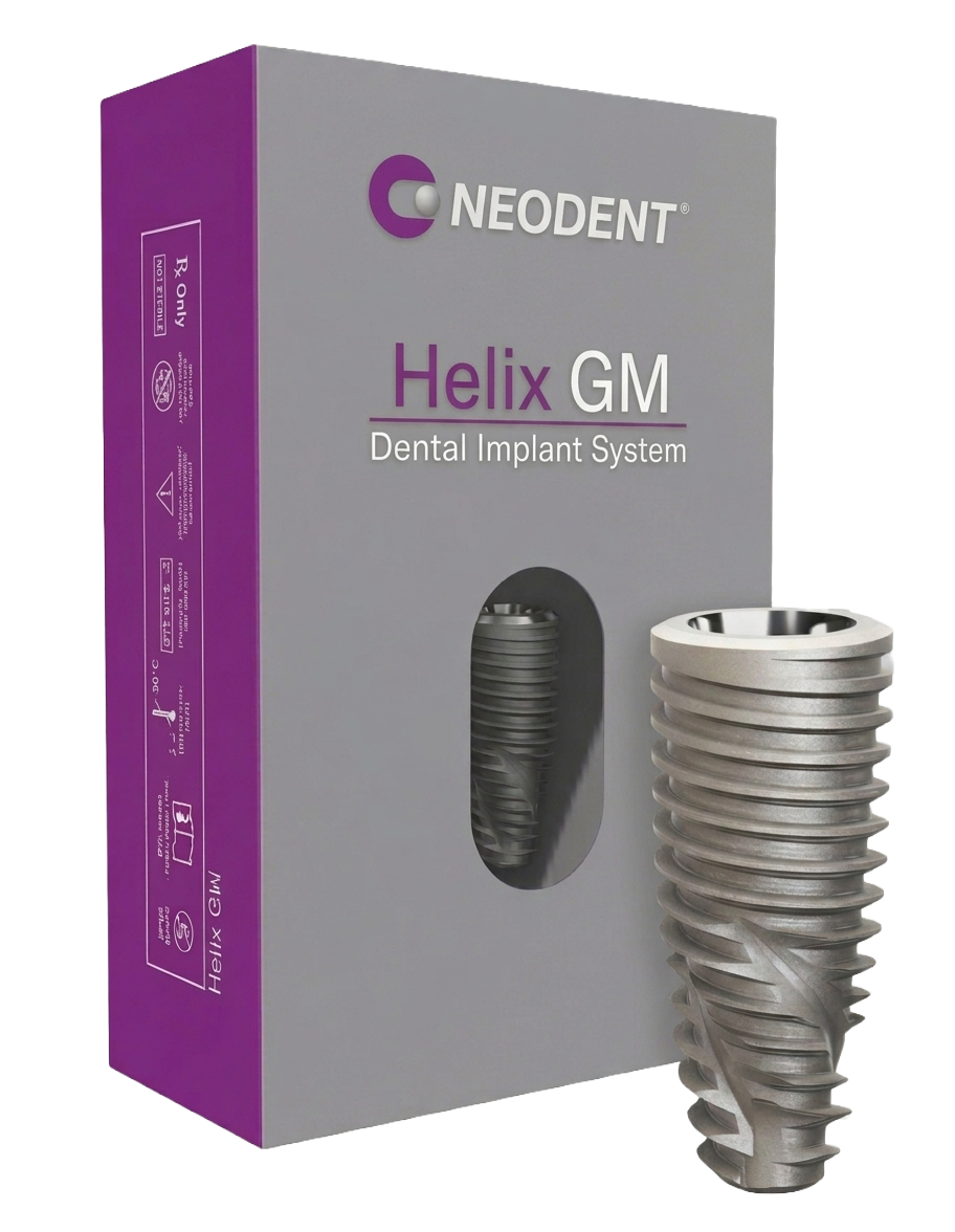 Neodent Helix GM implant system package with implant